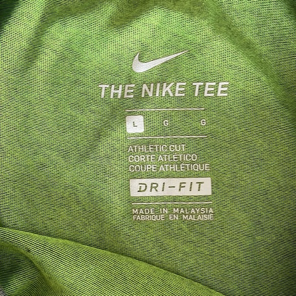 Nike green dri fit short sleeve tee shirt Men’s size L - Picture 7 of 10